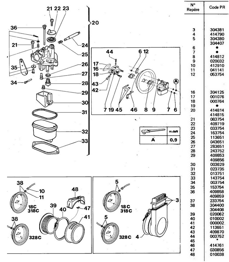 Carburateur Solex 20HNS